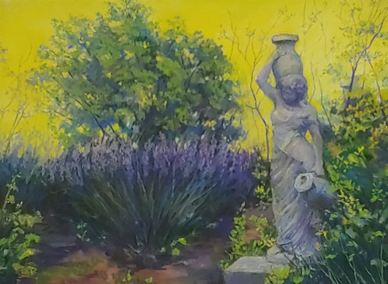 Summer Garden, a pastel painting by Ken Landon Buck